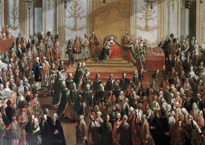 María Teresa en la investidura de la Orden de San Esteban, 1764 (detalle) de Martin II Mytens or Meytens